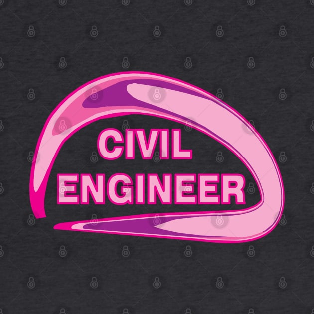 Pink Civil Engineer by Barthol Graphics
